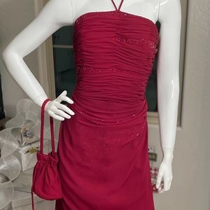 Red Gown w/Drawstring Purse